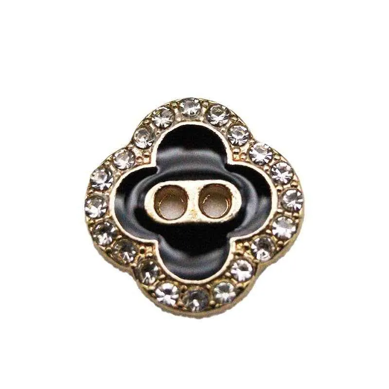 12mm Retro Clover Square 2-Hole Shirt Decorative Metal Buttons 20pcs
