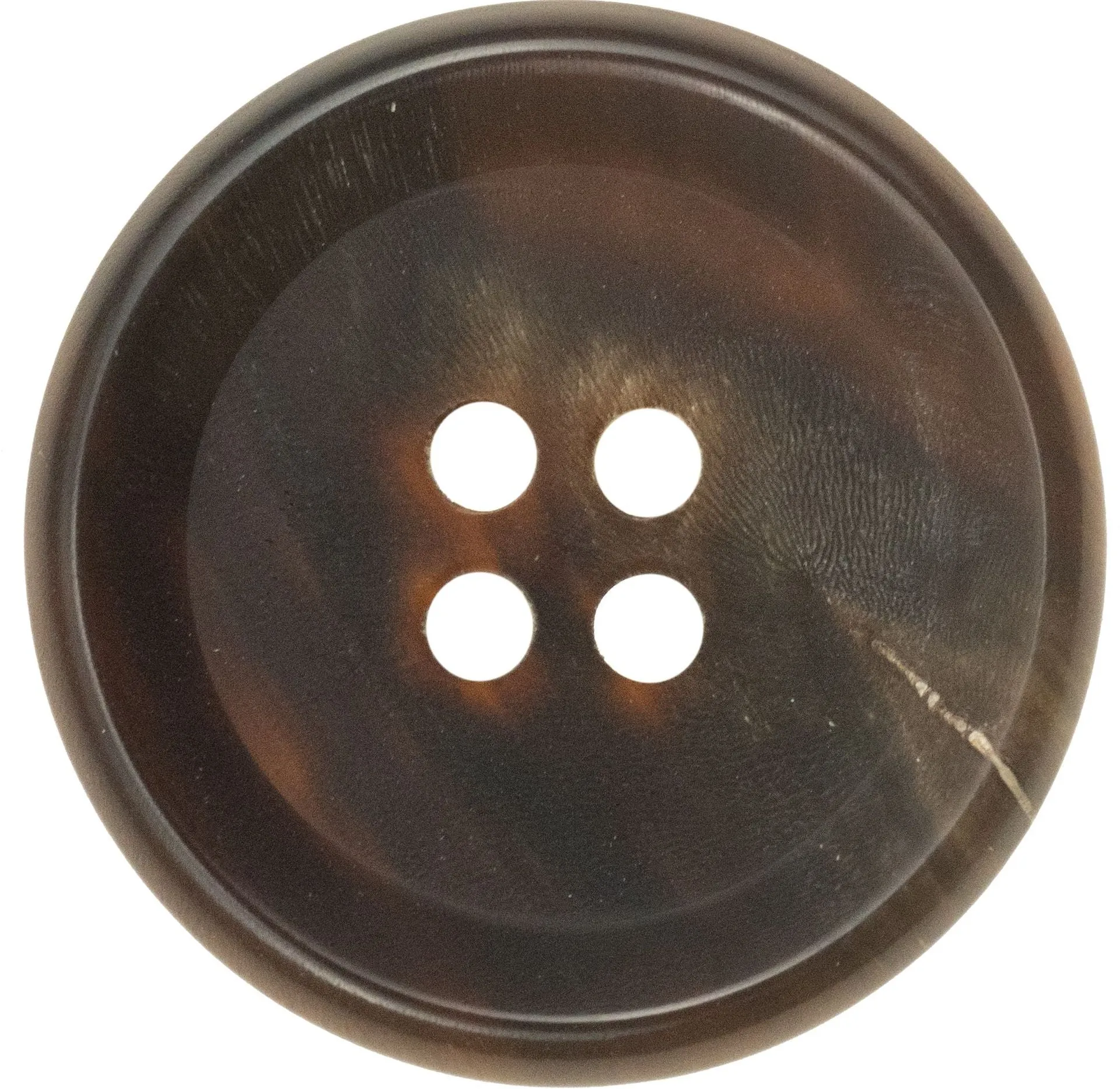 15-25mm Vintage Dark Coffee Black Genuine Horn Buttons 10pcs