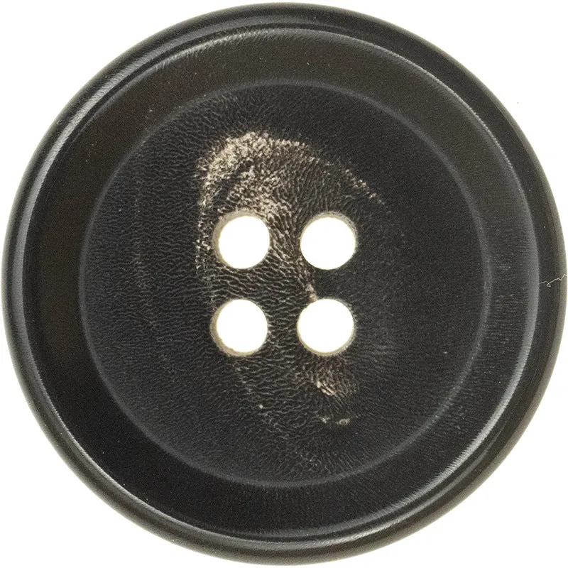 15-25mm Vintage Dark Coffee Black Genuine Horn Buttons 10pcs