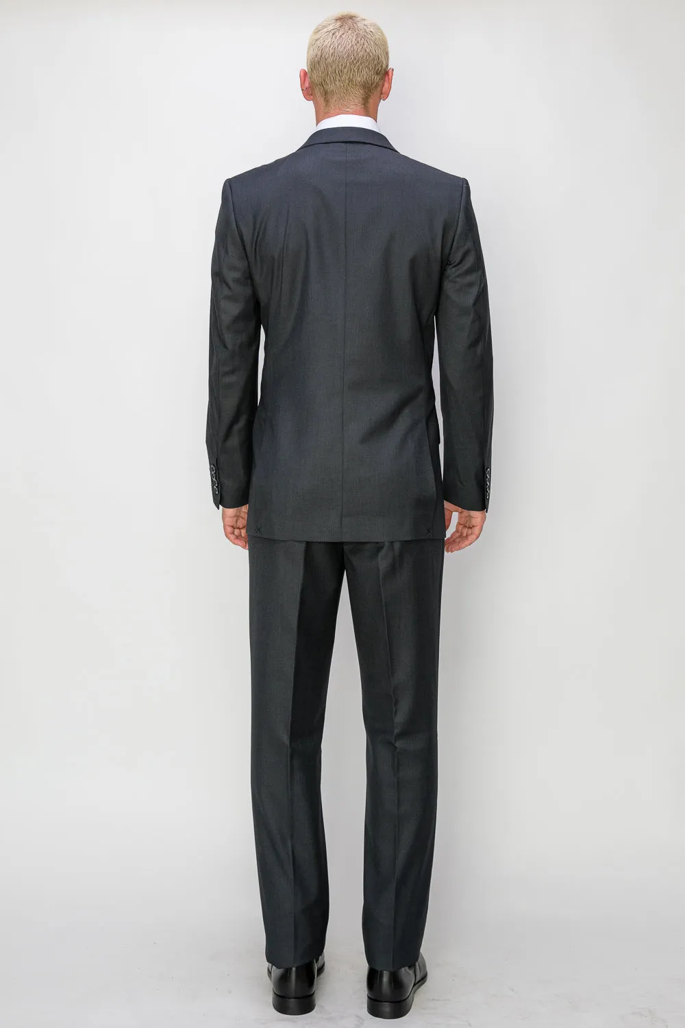 2 Piece Slim Fit Single Breasted Suits - Charcoal (2N874505)