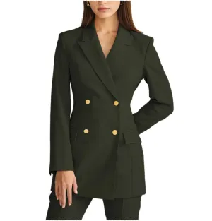 2 Pieces Double Breasted Peak Lapel Women Suit (Blazer Pants）
