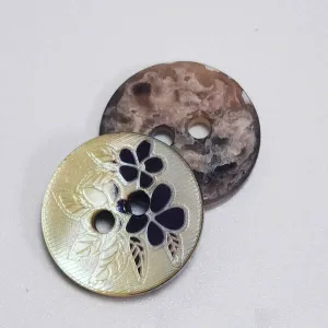 20L (12.5mm) 2-Hole Mother of Pearl Shell Buttons for Craft 100PCS