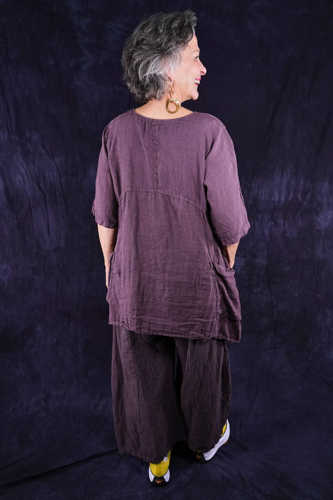 2270 Linen Urchin Tunic Fig-P