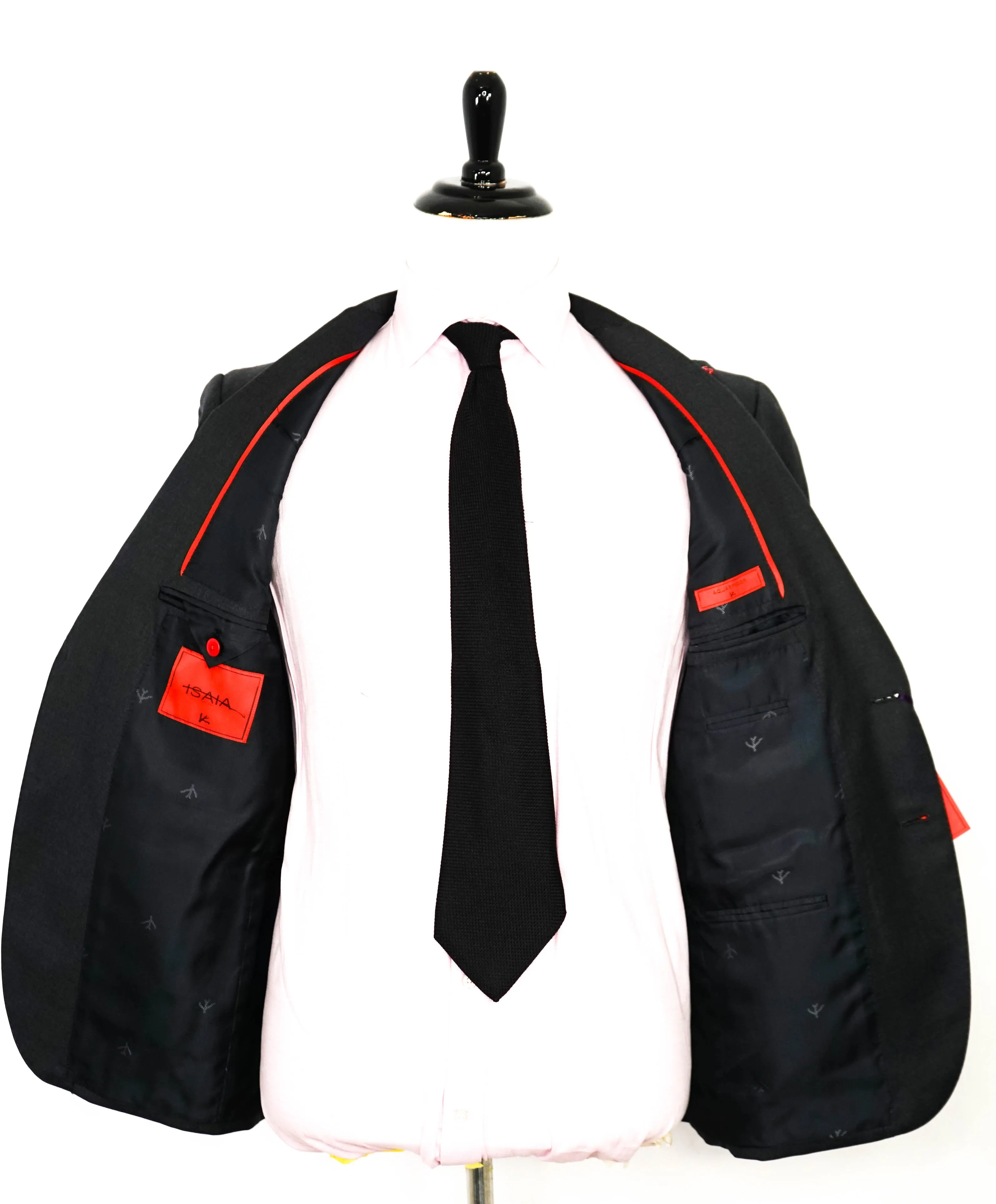 $3,750 ISAIA - Gray "AQUASPIDER" *CLOSET STAPLE* Coral Pin Suit - 40S