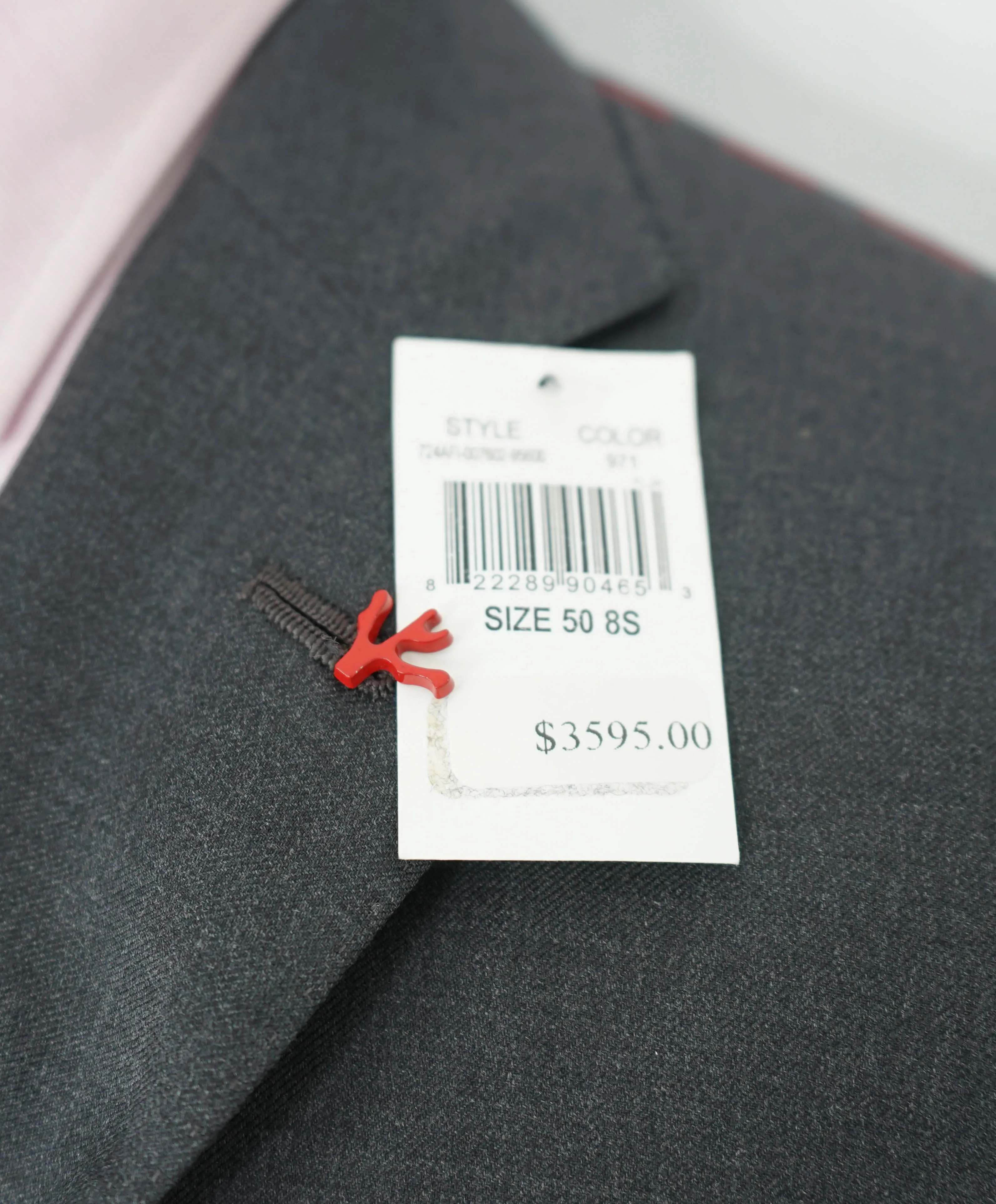 $3,750 ISAIA - Gray "AQUASPIDER" *CLOSET STAPLE* Coral Pin Suit - 40S