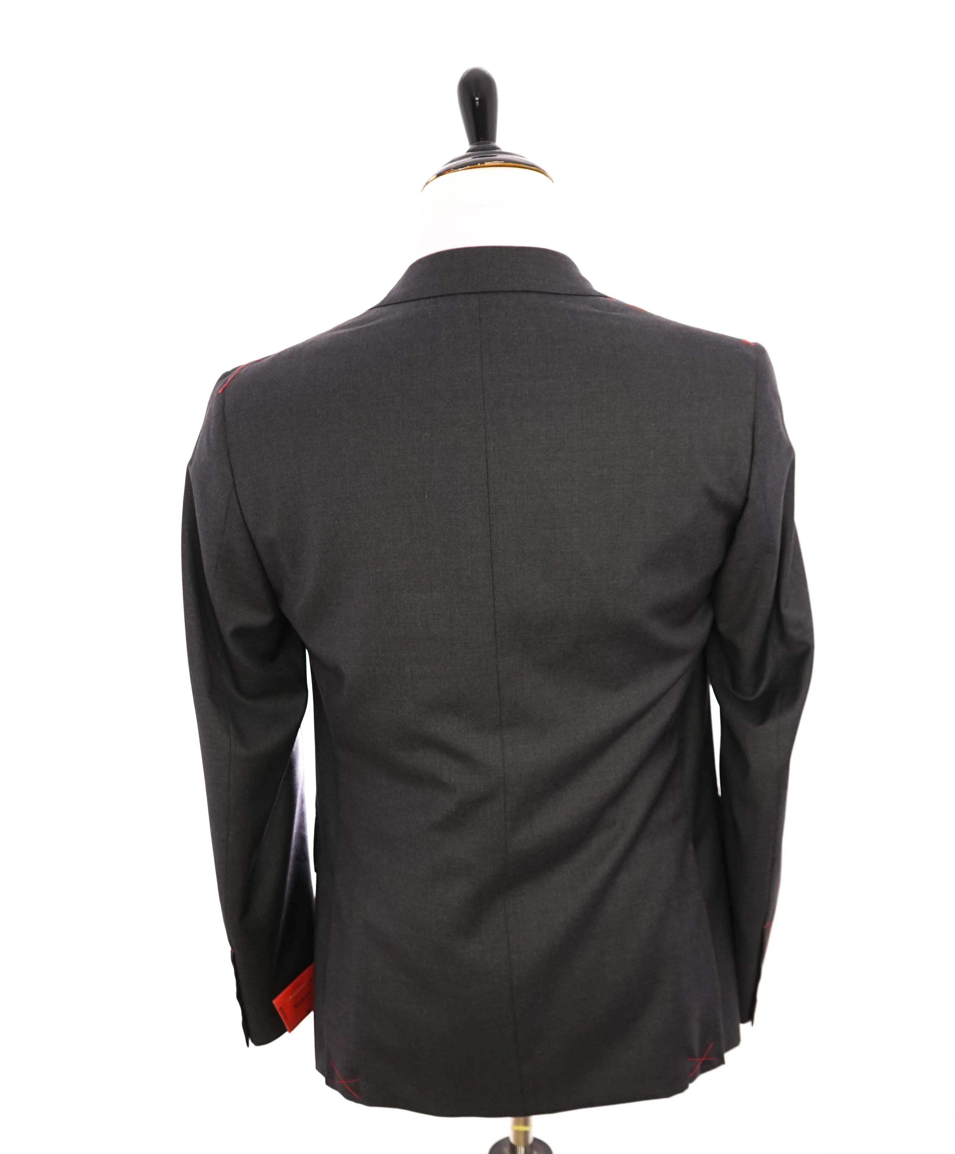 $3,750 ISAIA - Gray "AQUASPIDER" *CLOSET STAPLE* Coral Pin Suit - 40S
