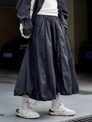 A-Line High Waisted Solid Color Skirts Bottoms
