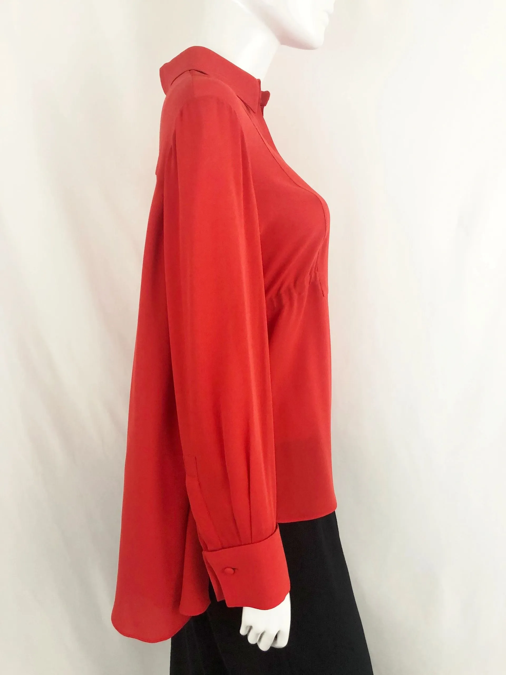Alexander McQueen Silk Blouse Size 44 It (M/8 Us)