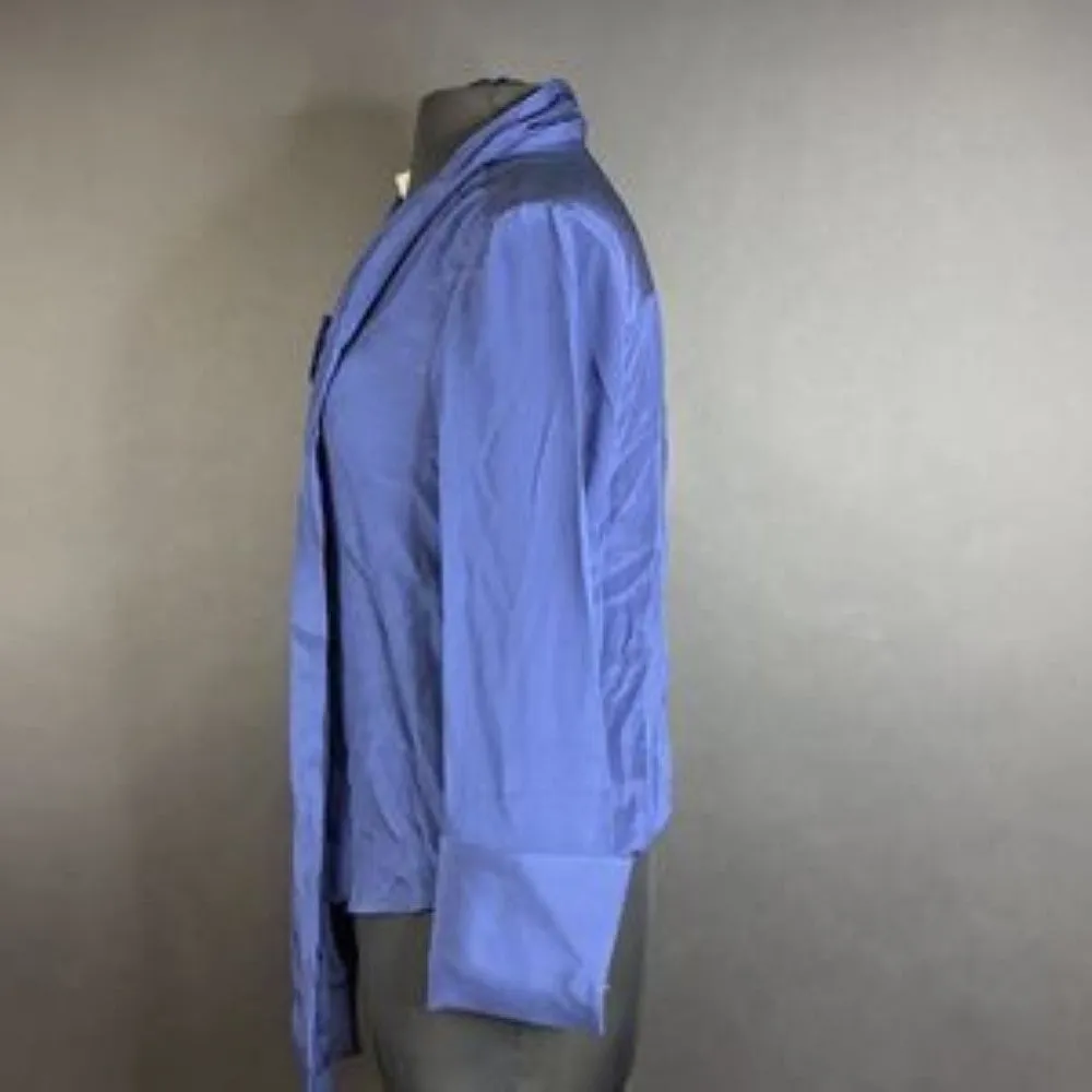 Alice   Olivia  Blue Arie Tie-Neck Silk Top-XS