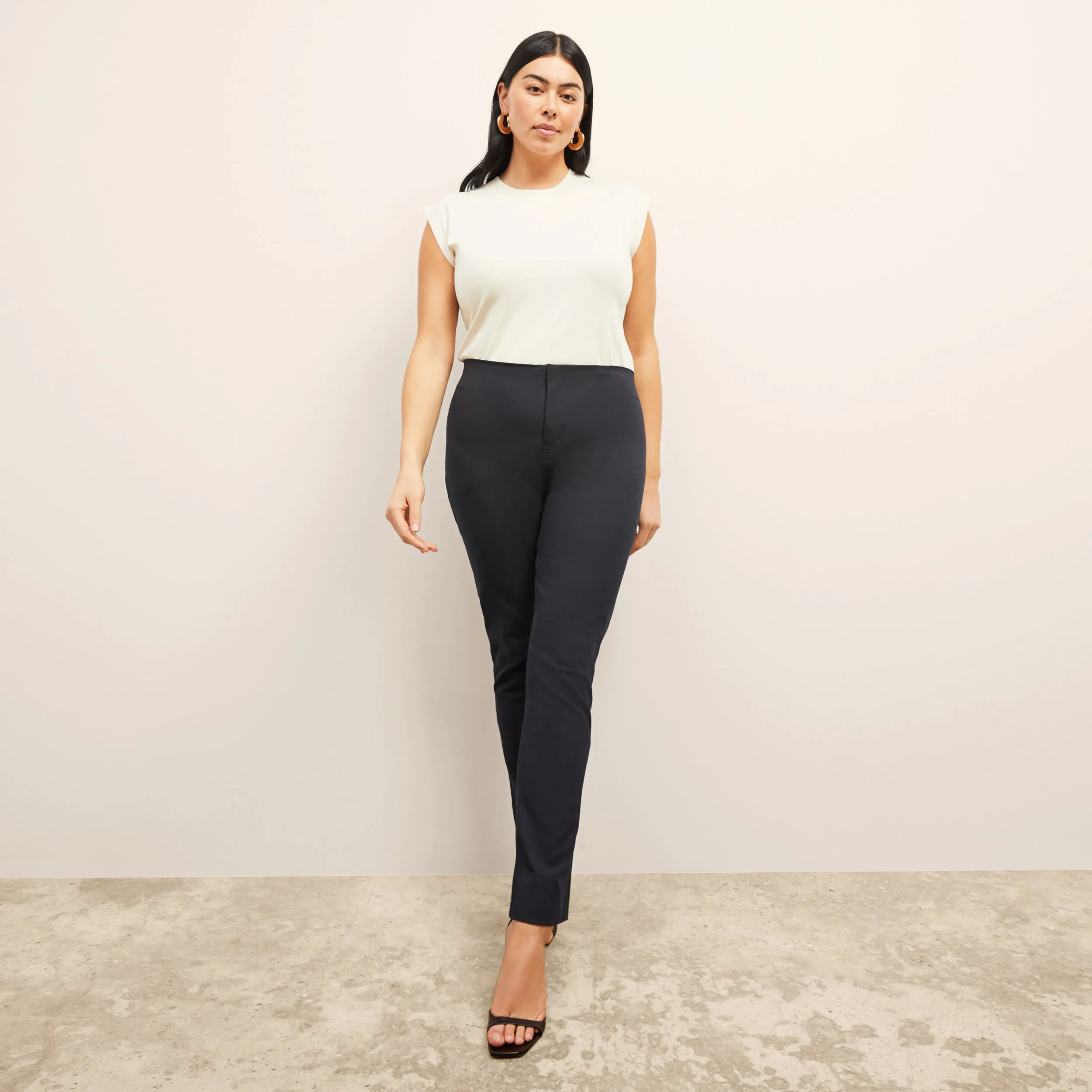 Alina Muscle Tee - Organic Pima Cotton :: Ivory