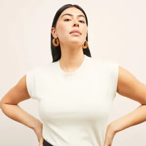 Alina Muscle Tee - Organic Pima Cotton :: Ivory