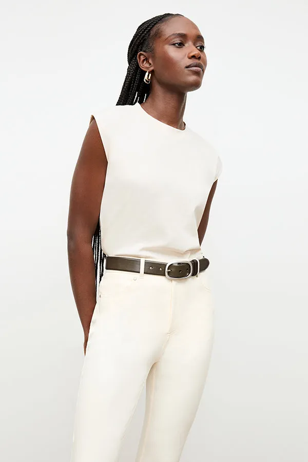 Alina Muscle Tee - Organic Pima Cotton :: Ivory