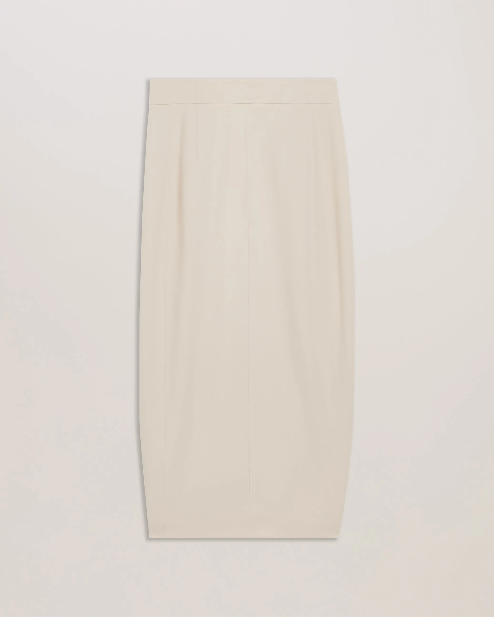 Amberos Tailored Longline Pencil Skirt Ivory