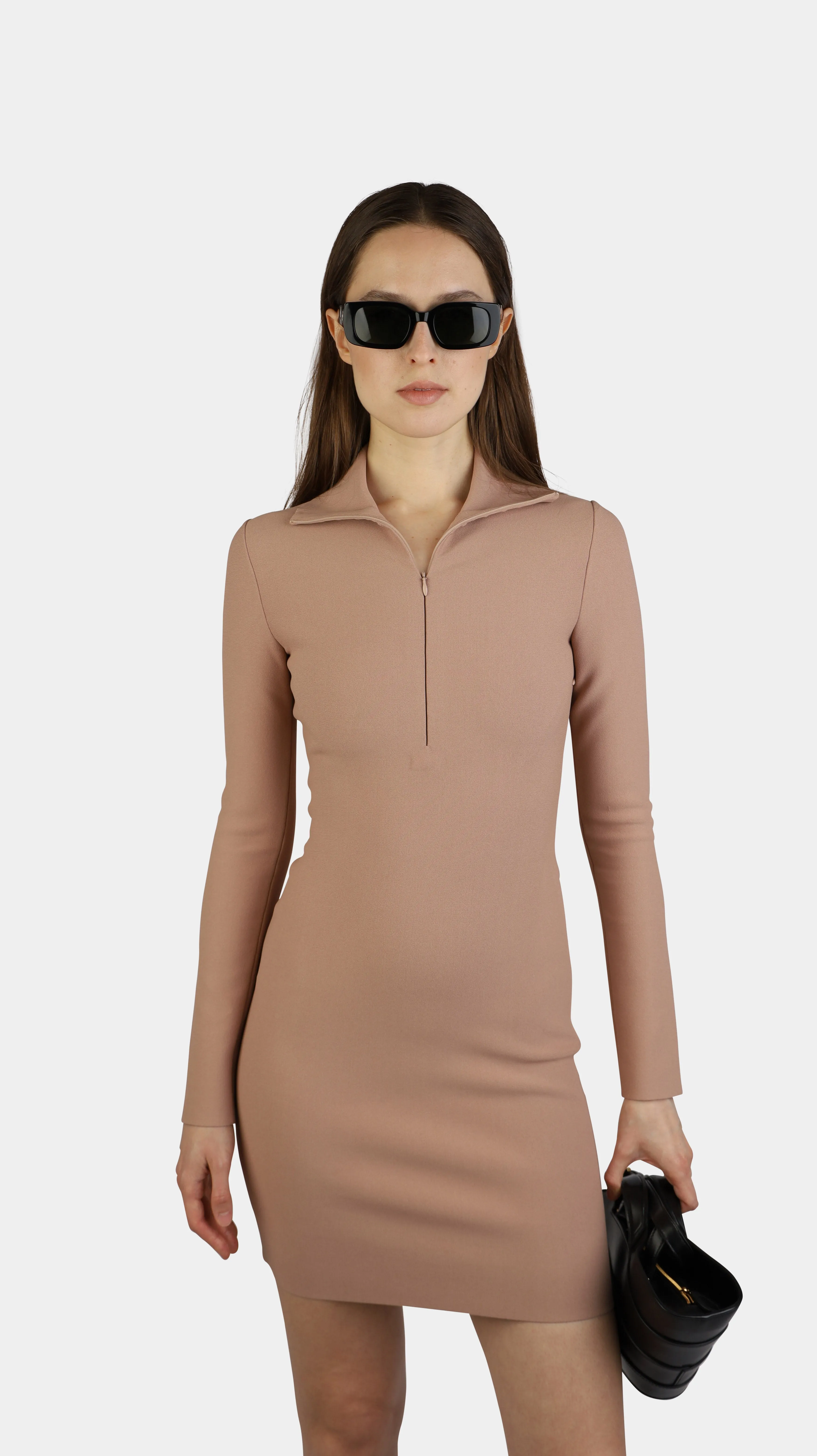 Angie Knit Half Zip Dress