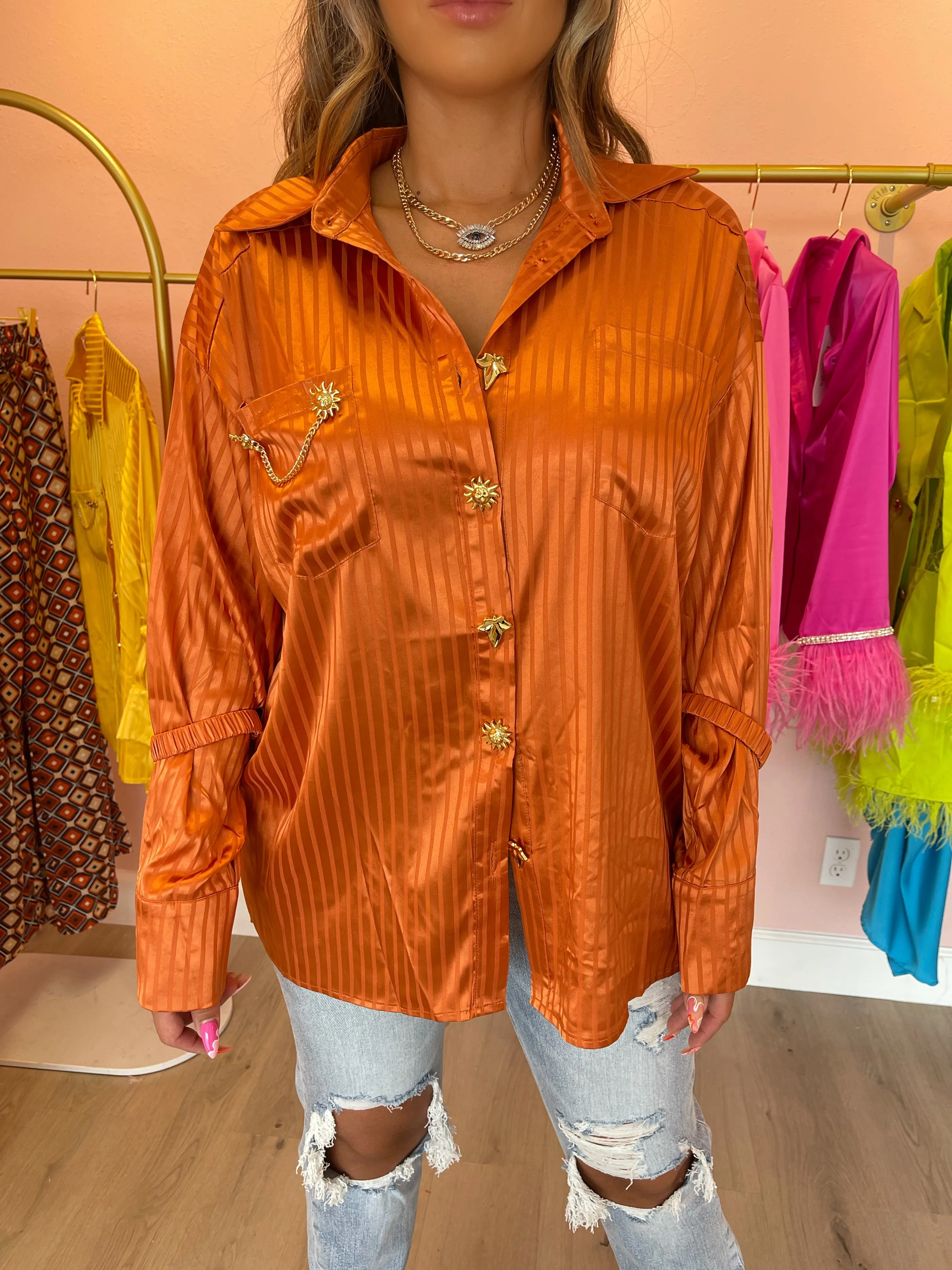 Anya Silk Top (Copper)