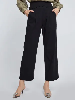 ARISA STRAIGHT LEG PANTS BLACK
