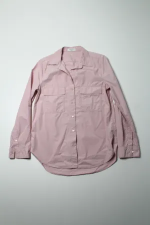Aritzia Wilfred Free pink button up cotton button up shirt, size xs (oversized fit)