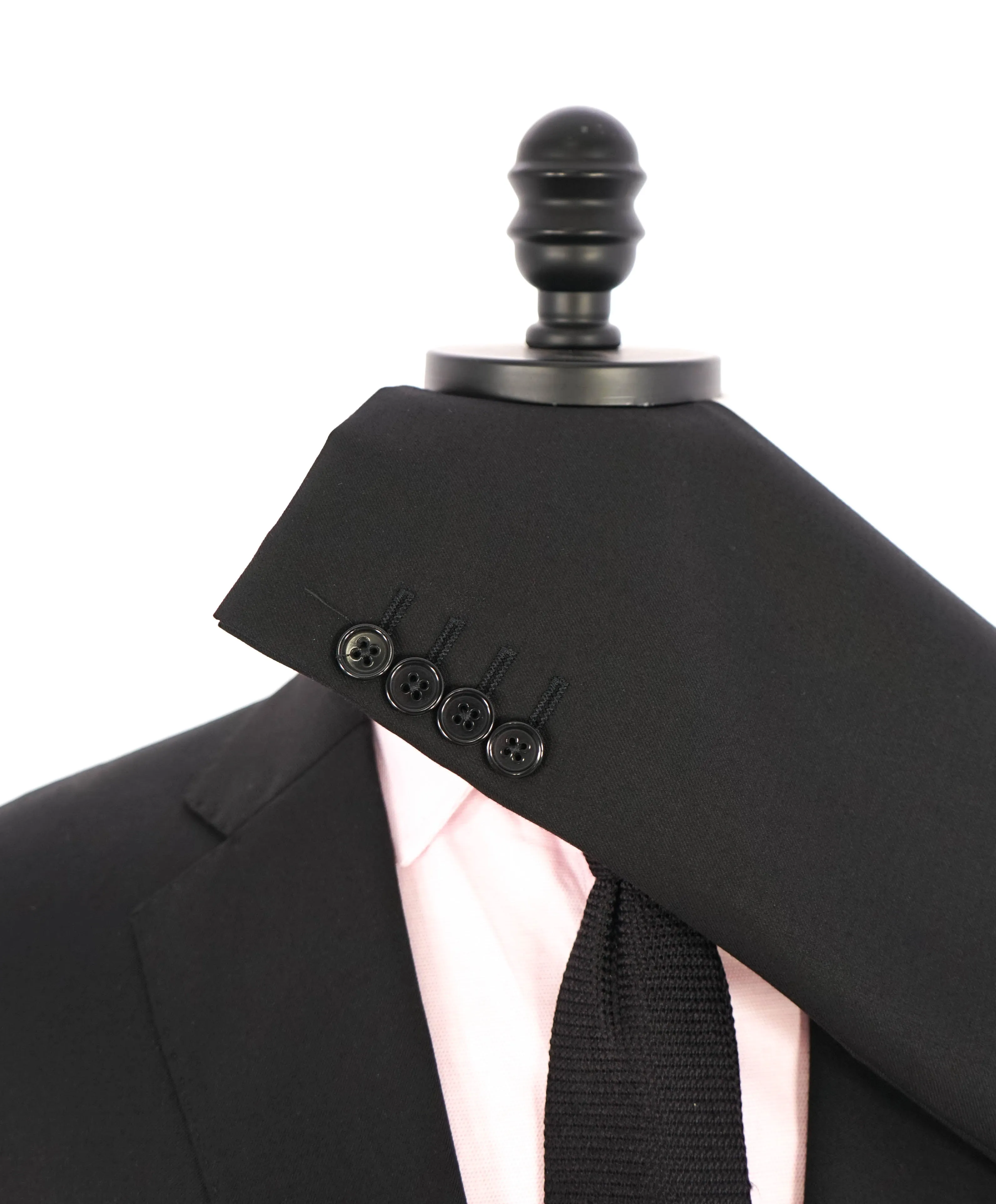 ARMANI COLLEZIONI -  "G Line" Modern Solid Black Notch Lapel Suit - 40R