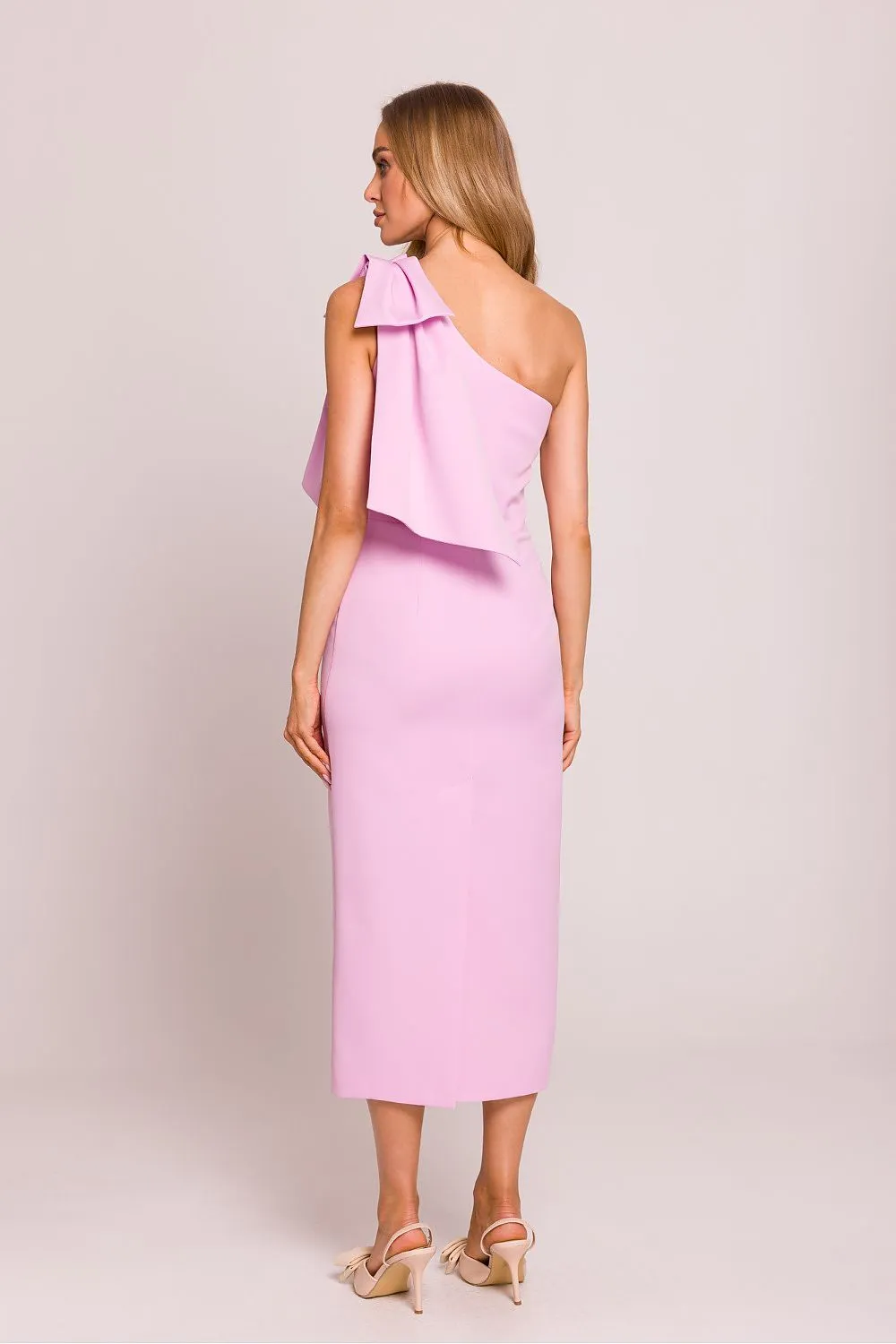 Asymmetrical Bow Midi Dress