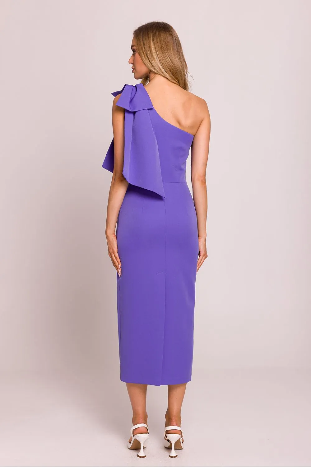 Asymmetrical Bow Midi Dress