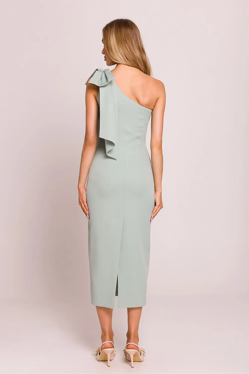 Asymmetrical Bow Midi Dress