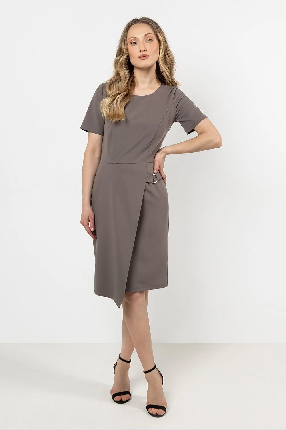 Asymmetrical Hem Fitted Dress