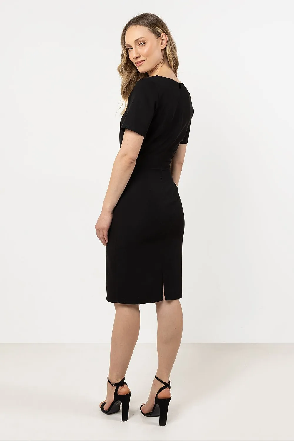 Asymmetrical Hem Fitted Dress