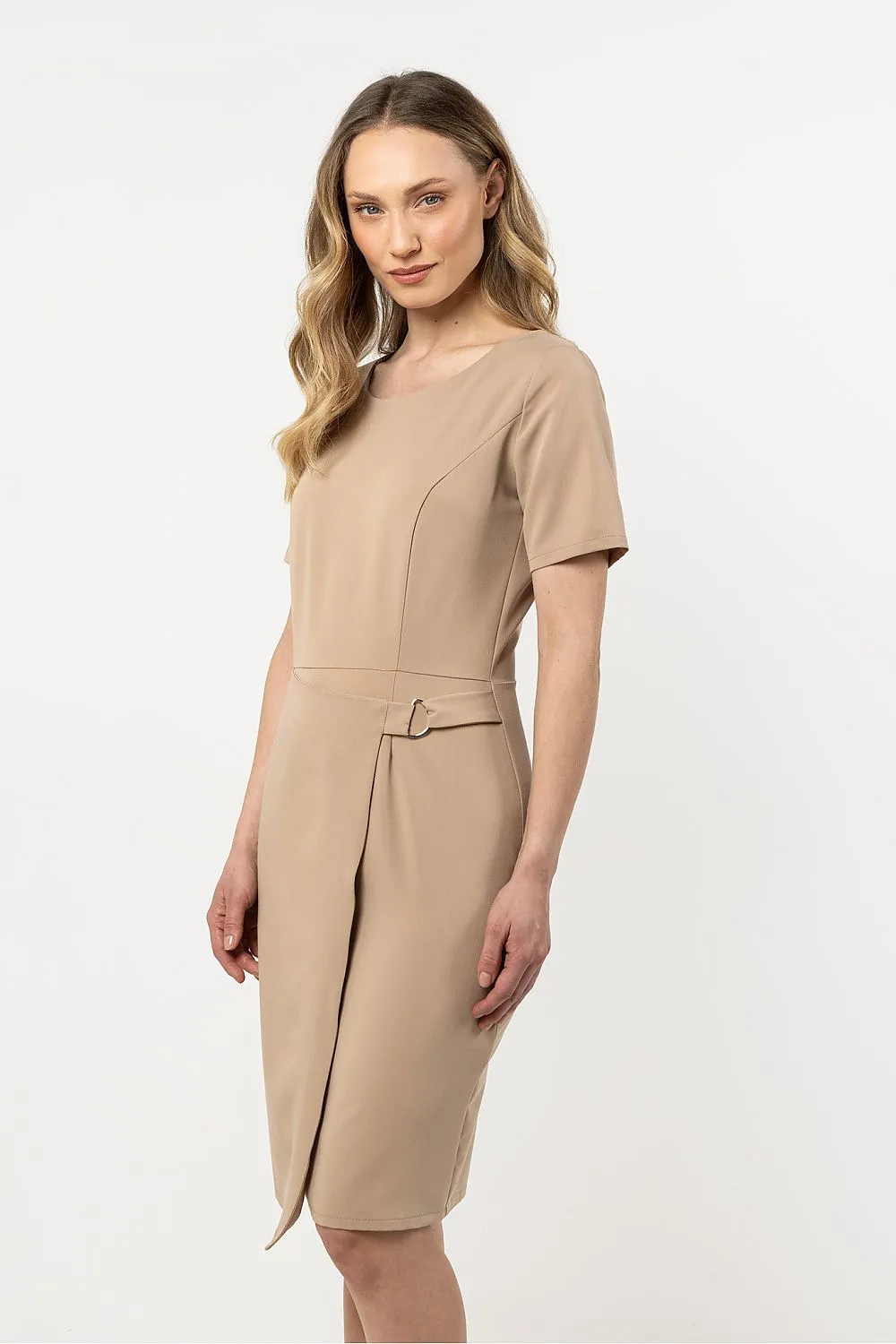 Asymmetrical Hem Fitted Dress