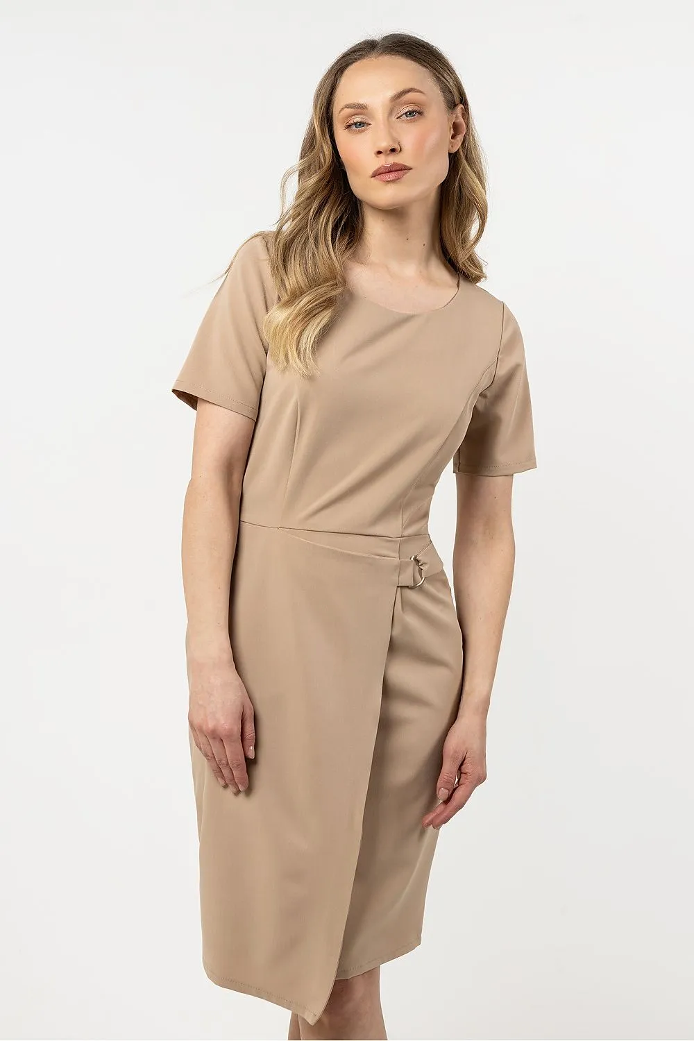 Asymmetrical Hem Fitted Dress