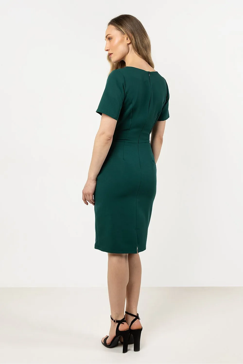 Asymmetrical Hem Fitted Dress