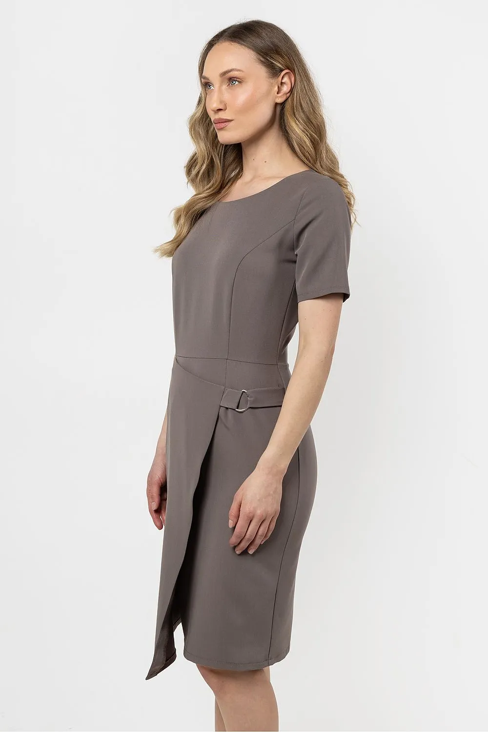 Asymmetrical Hem Fitted Dress