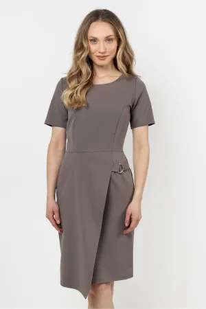 Asymmetrical Hem Fitted Dress