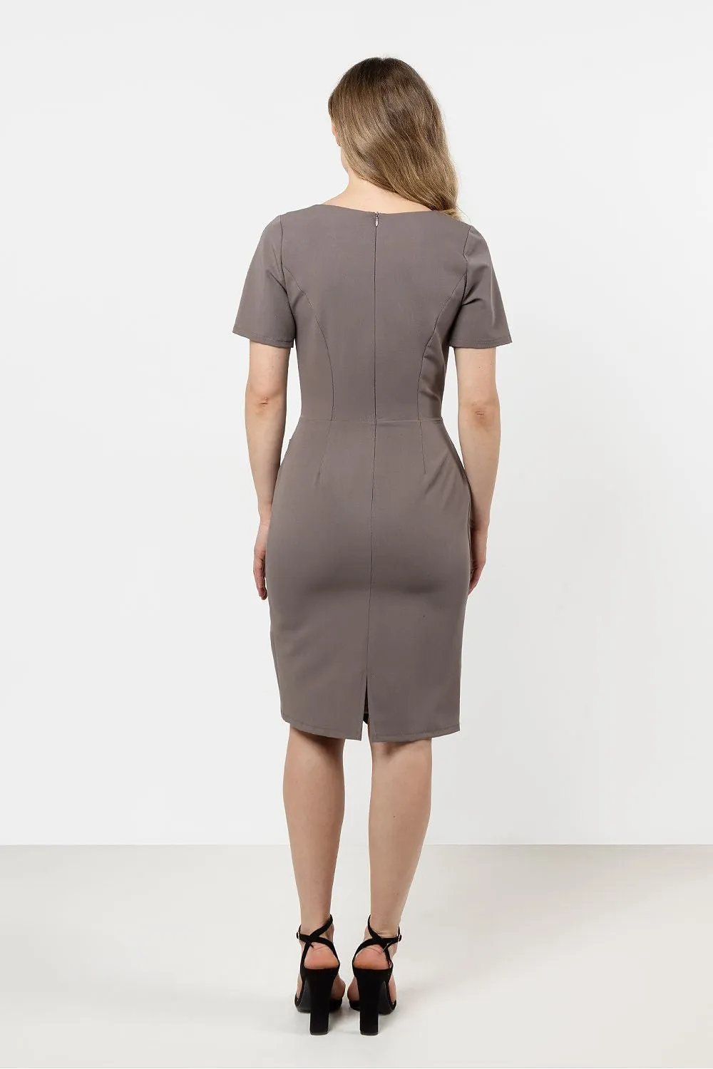 Asymmetrical Hem Fitted Dress