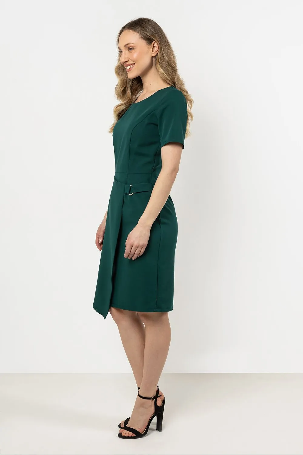 Asymmetrical Hem Fitted Dress