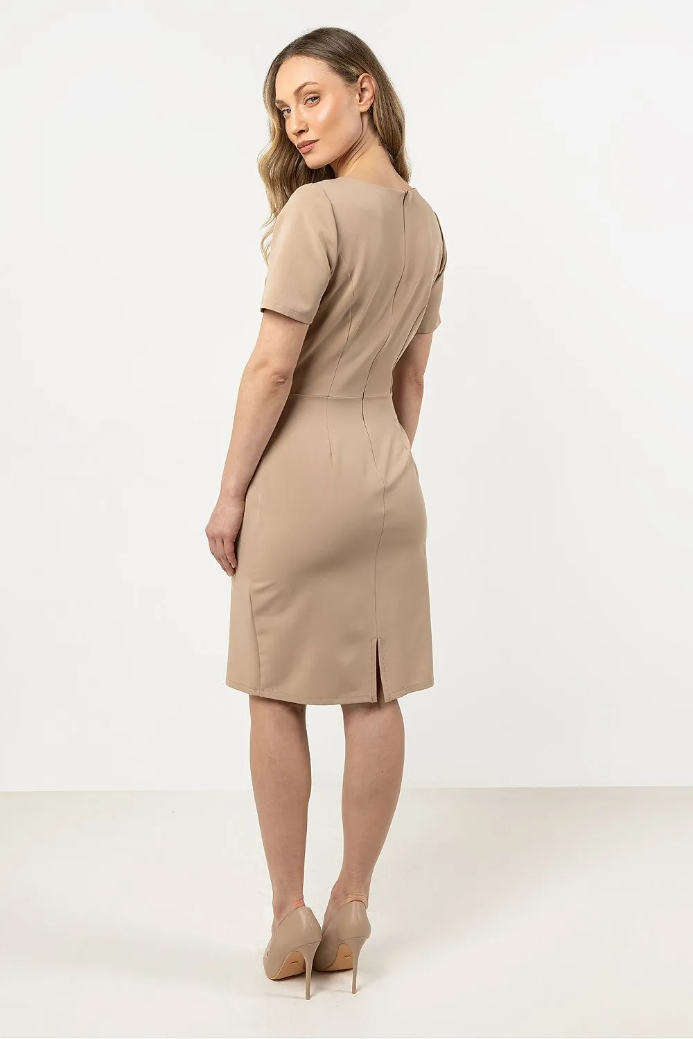 Asymmetrical Hem Fitted Dress