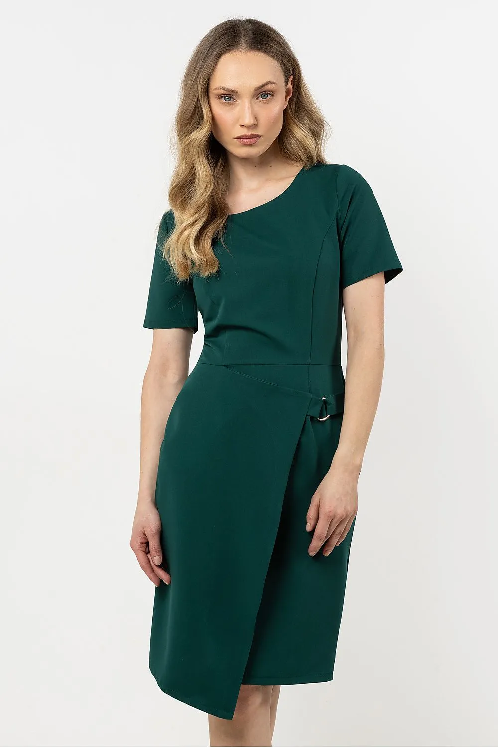 Asymmetrical Hem Fitted Dress