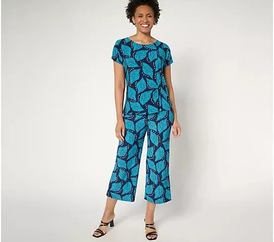 Attitudes by Renee Como Jersey Top and Pant Set