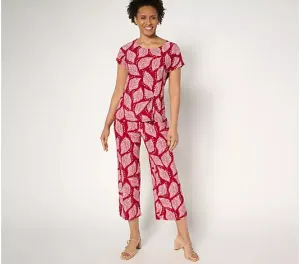 Attitudes by Renee Como Jersey Top and Pant Set