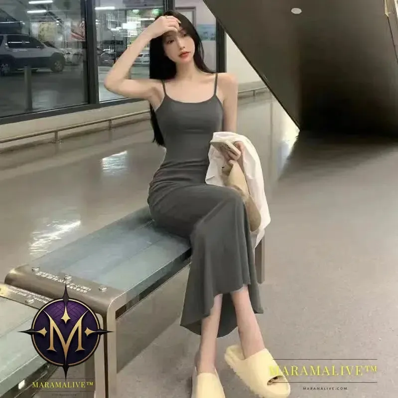 Autumn Pure Sleeveless Dress Women Sexy Sheath Hotsweet Style Fashion All-match Vestido Feminino New Arrival Popular Chic