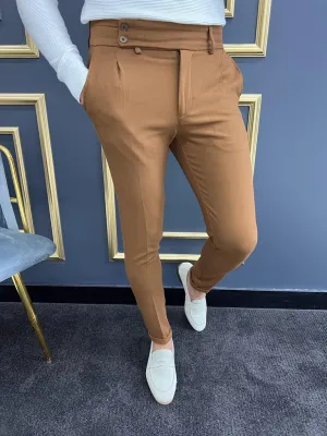 Avion Camel Slim Fit Cotton Pants