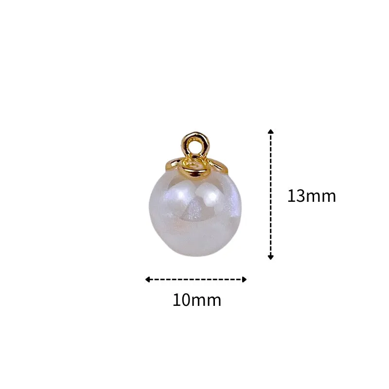 Baroque Pearl Shaped Metal Buttons for Chiffon Shirts Blouses 10pcs