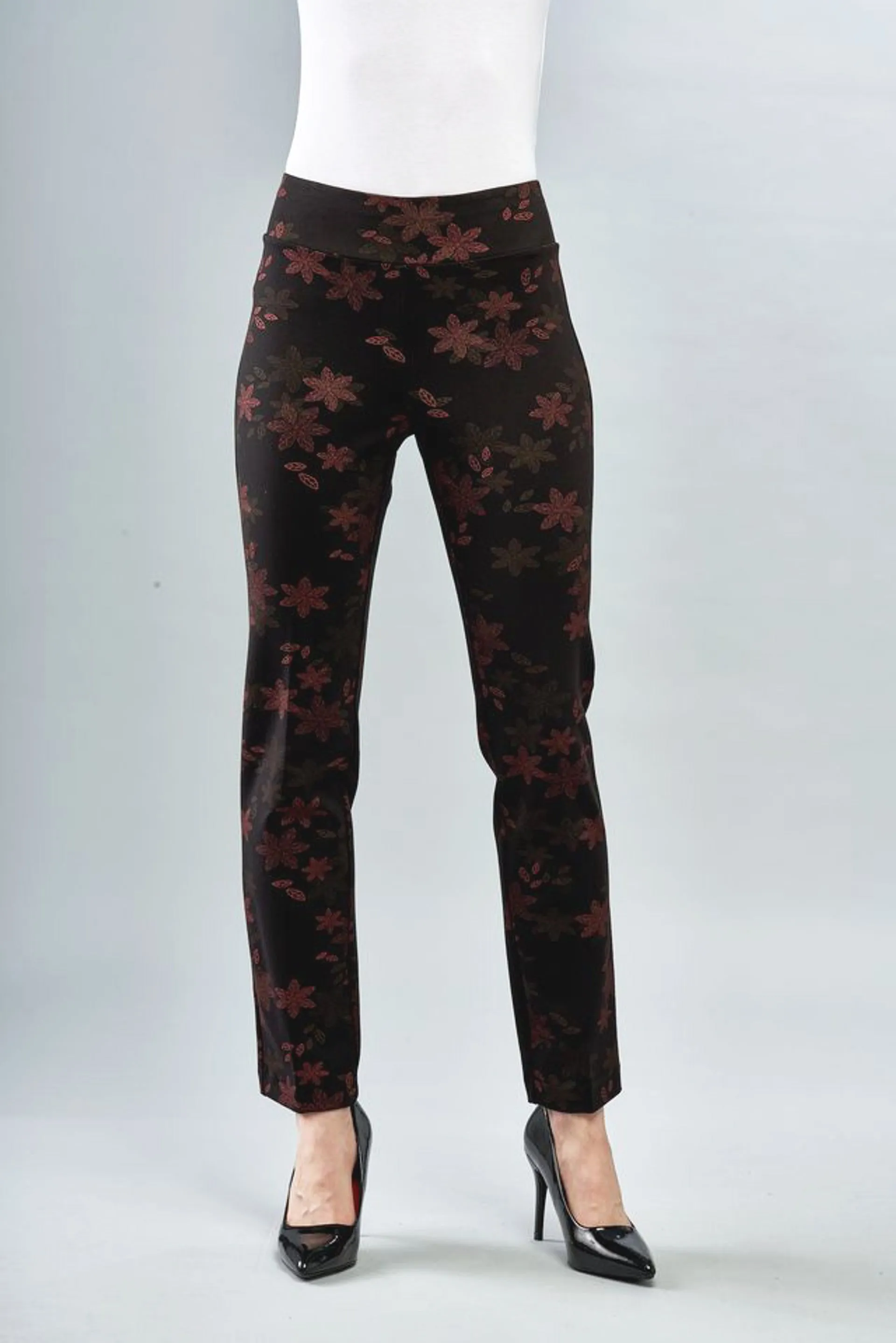 BCP8909PRN Printed Scuba Straight Pants