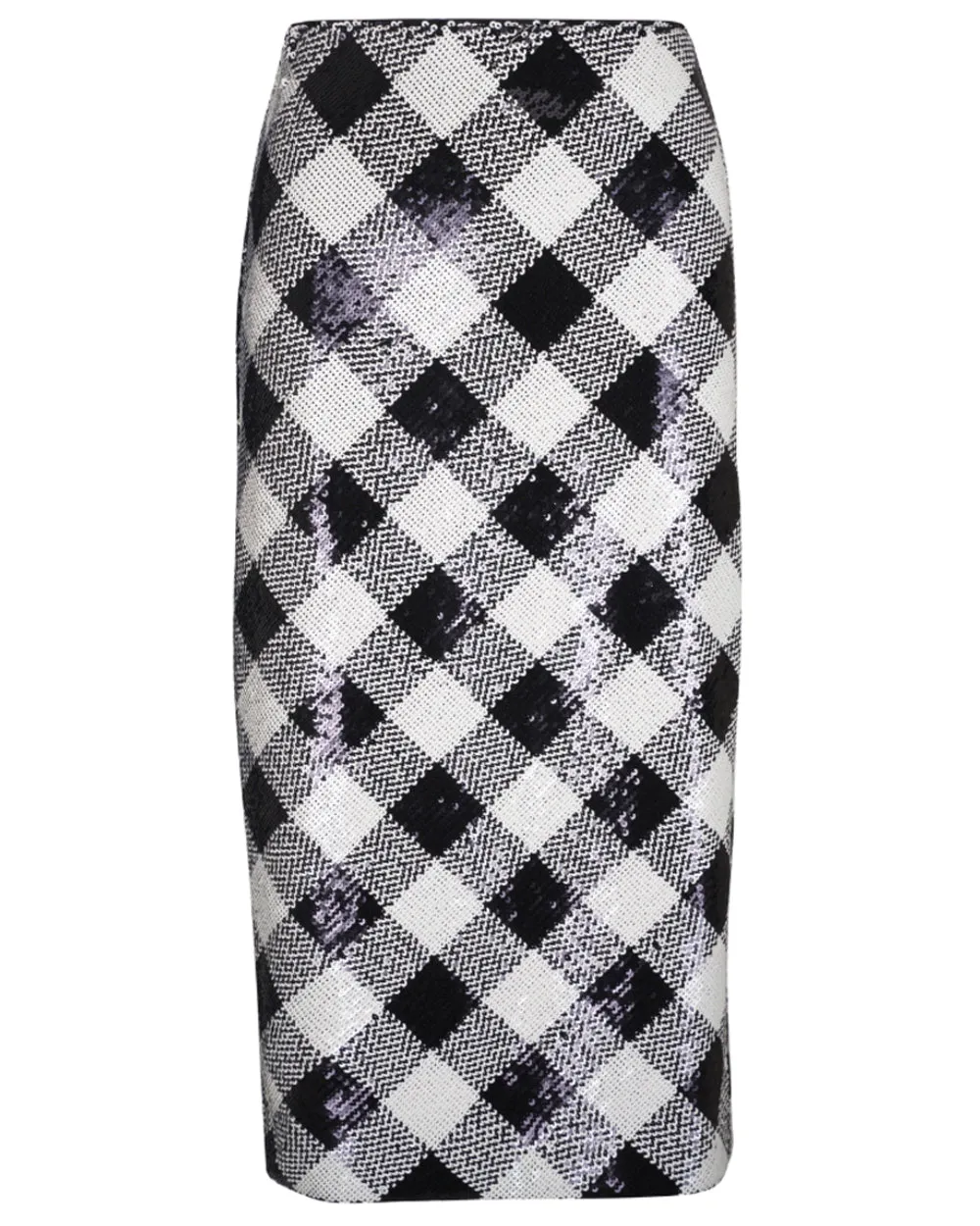 Black and Off White Sequin Allora Skirt