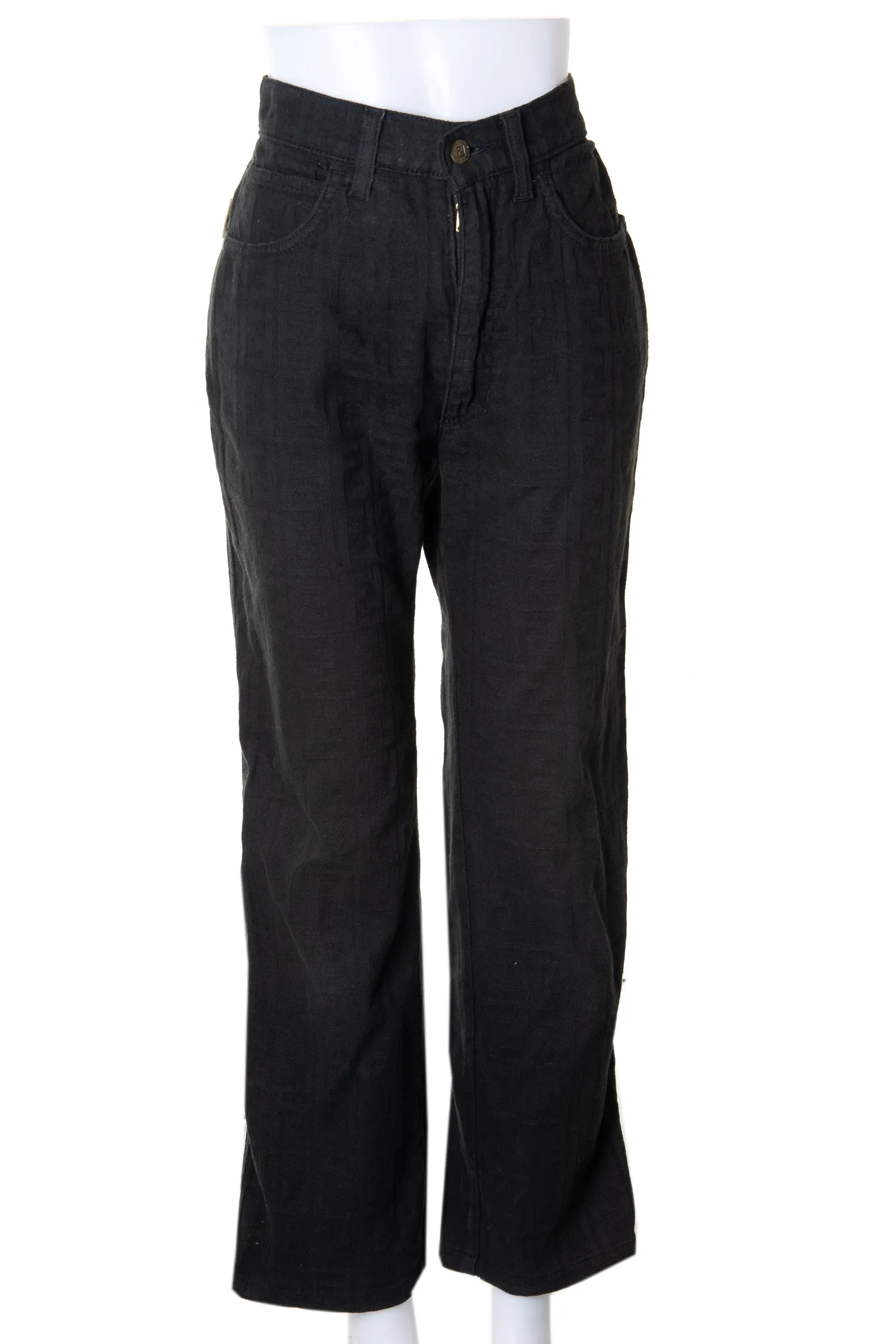 Black Monogram Jeans
