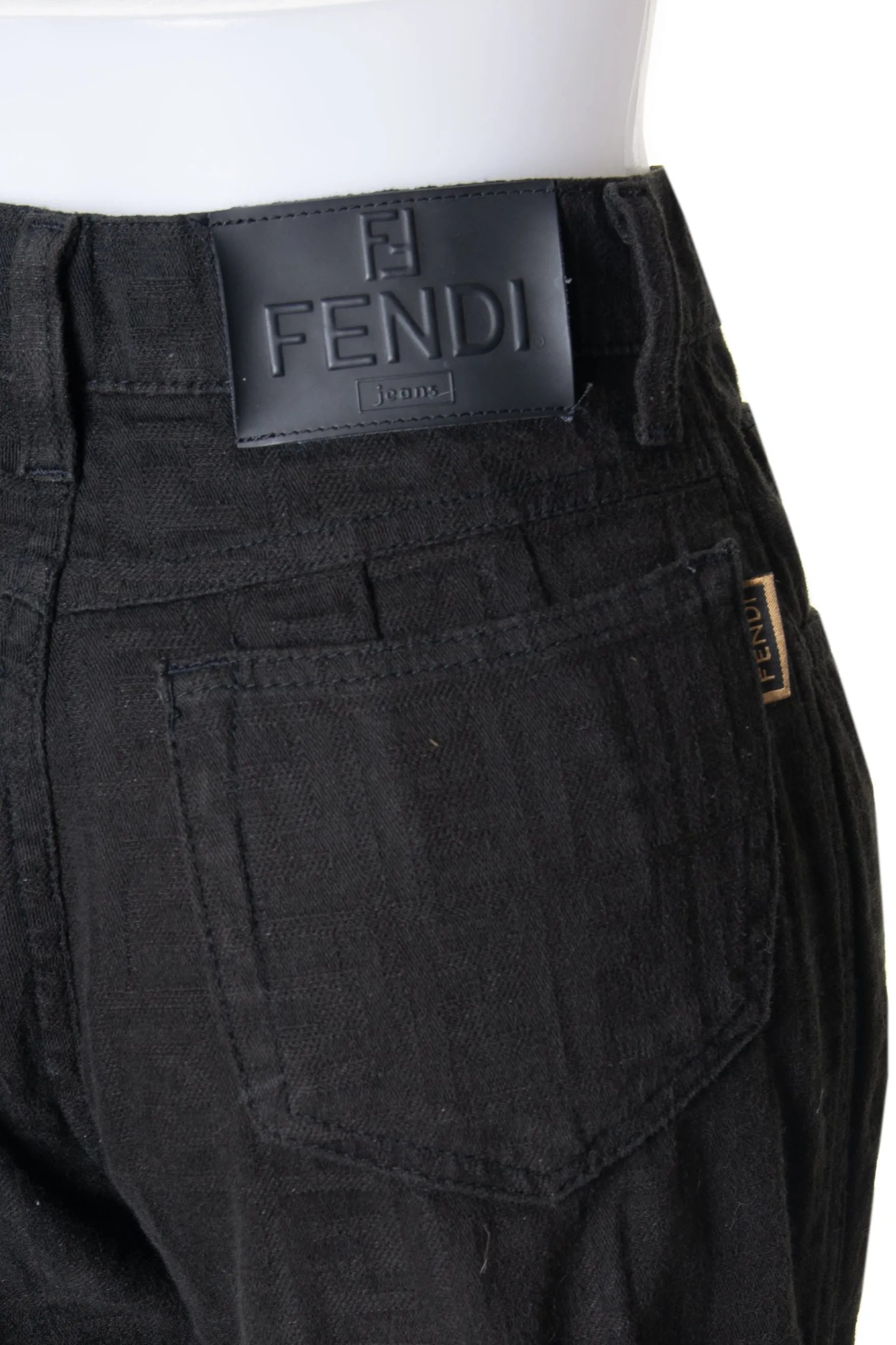 Black Monogram Jeans