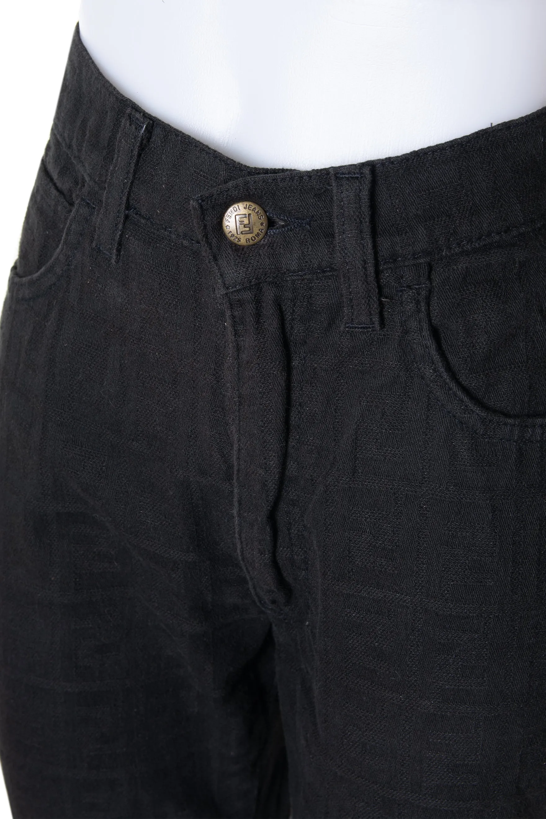 Black Monogram Jeans