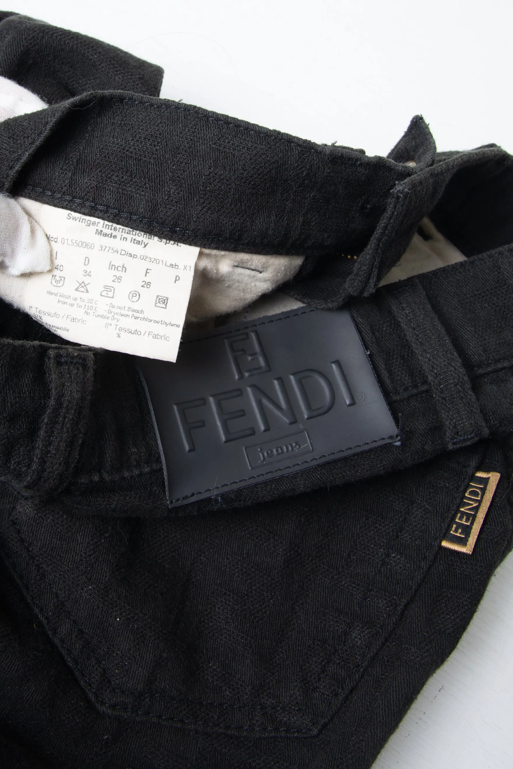 Black Monogram Jeans