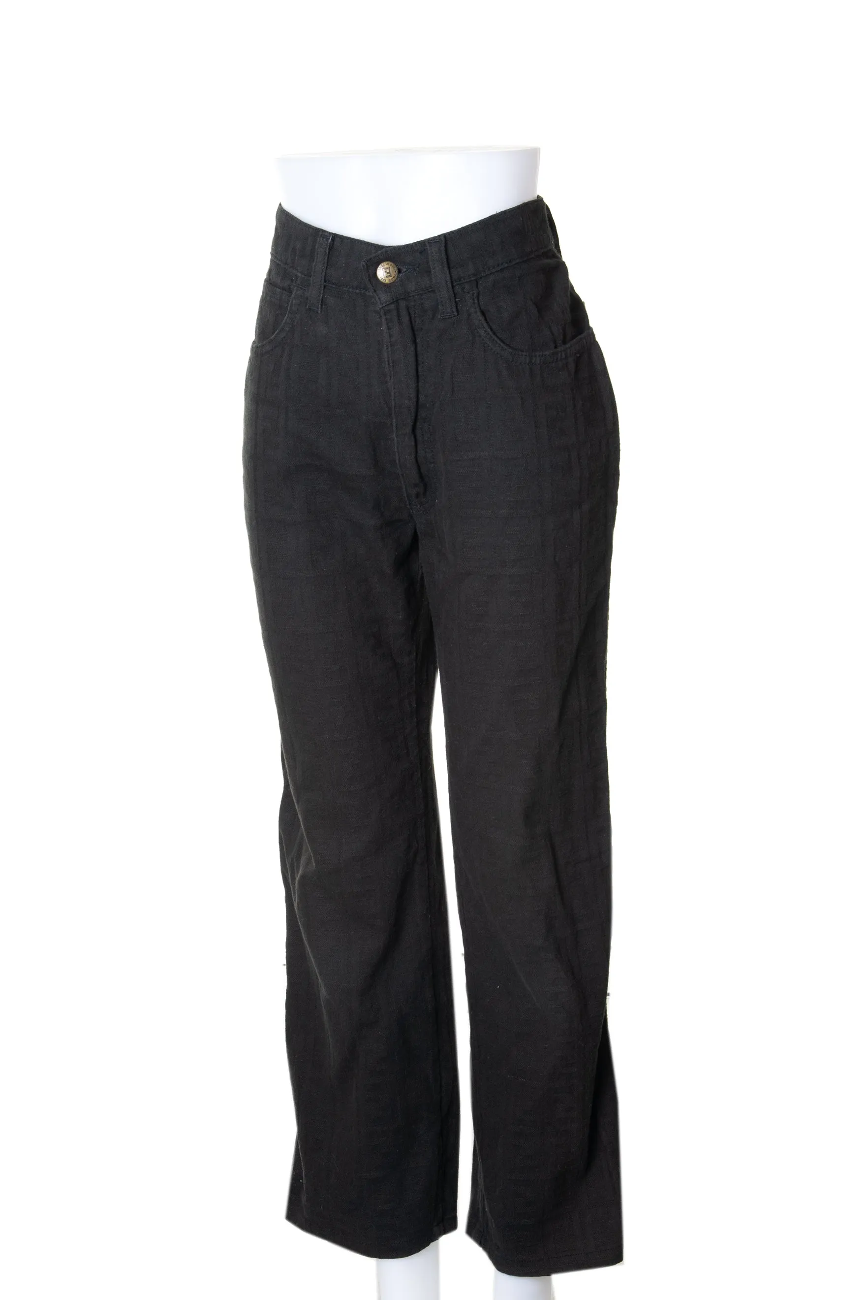 Black Monogram Jeans
