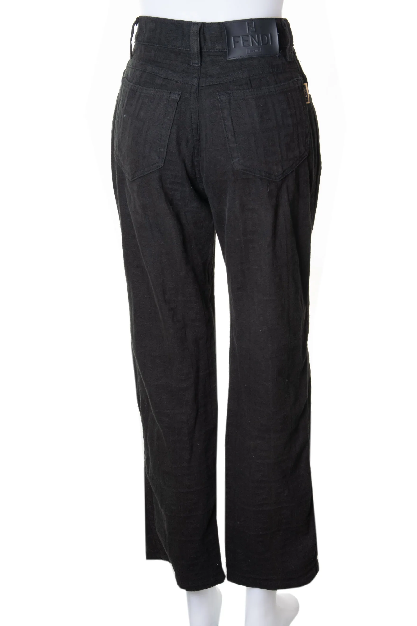Black Monogram Jeans