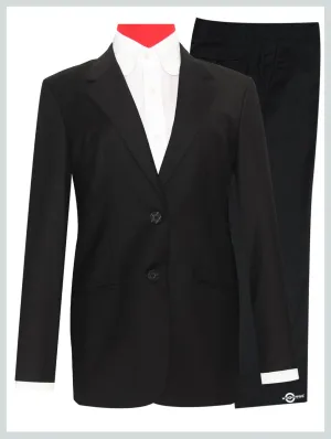 Black Suit| Tailored Black 2 Button Women's Suit